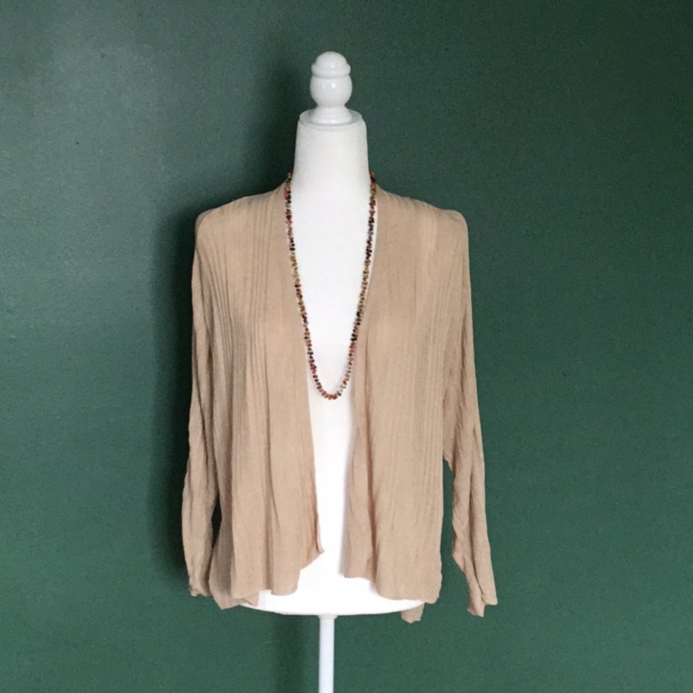 Beige waterfall cardigan